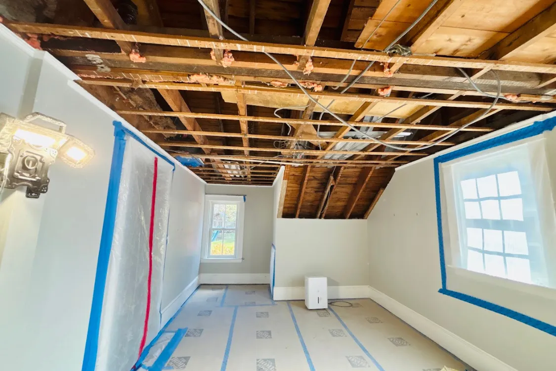 Residential renovation drywall service project in progress