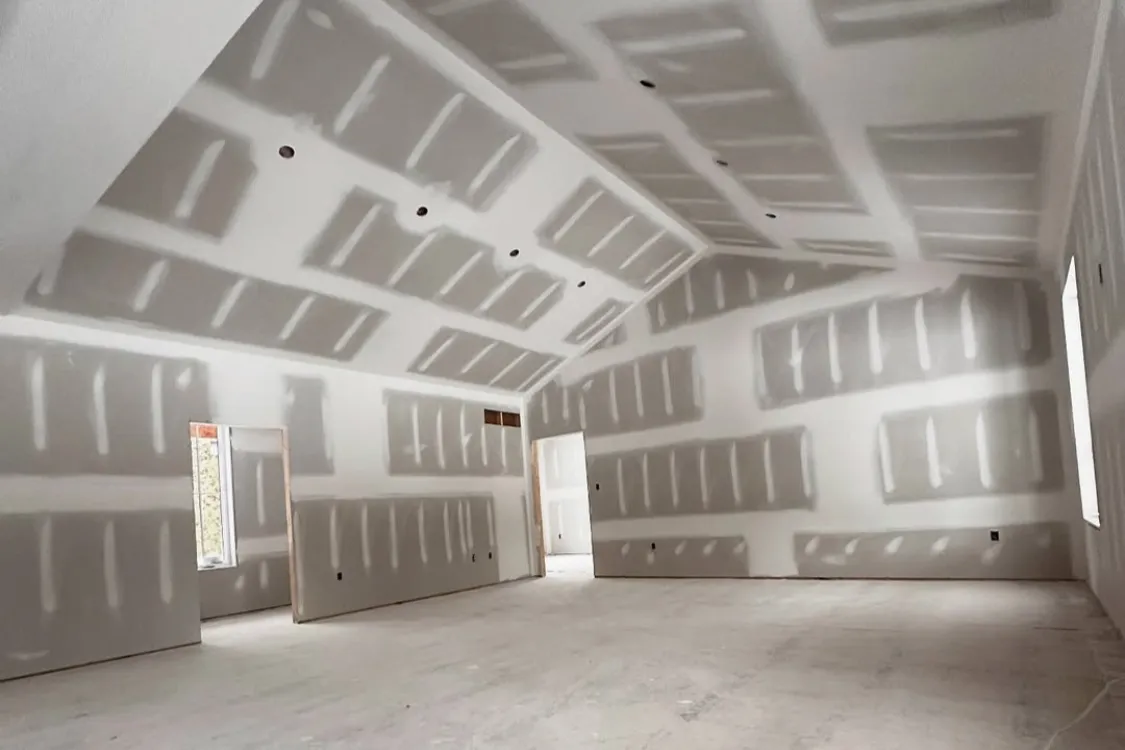 Drywall service project focused on interior wall finishing