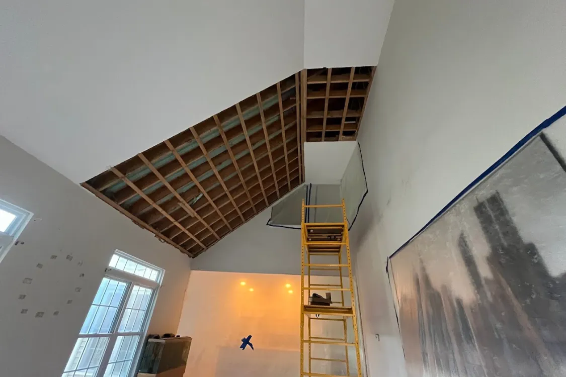 Drywall installation project in progress for residential space